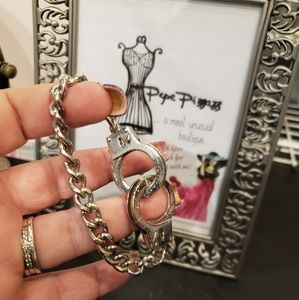 VTG Super unique silver Handcuff bracelet vintage